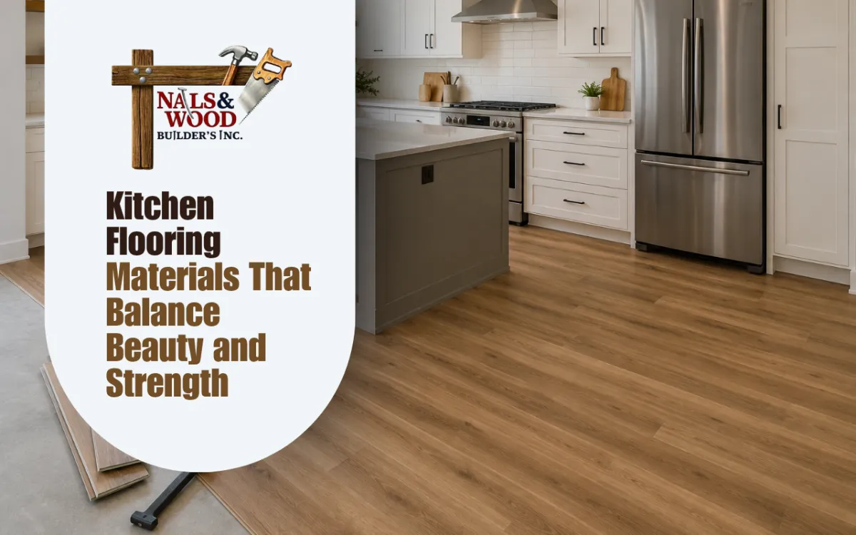 Kitchen flooring materials in a modern and practical kitchen