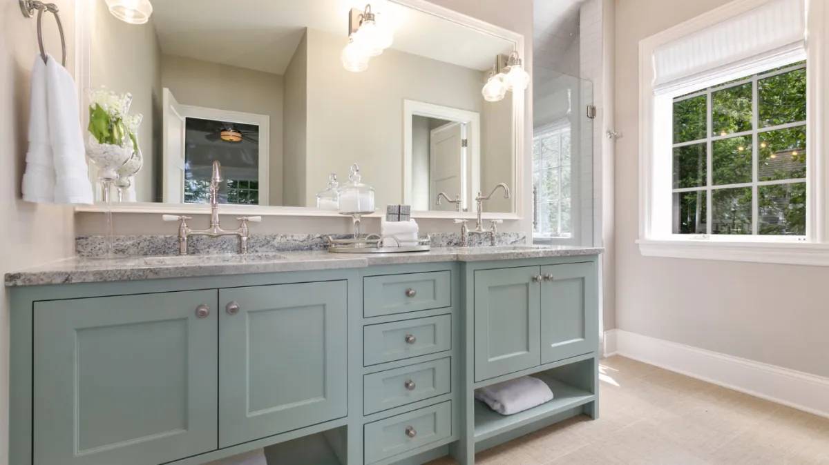 Double sink bathroom vanity remodel in Cape May County