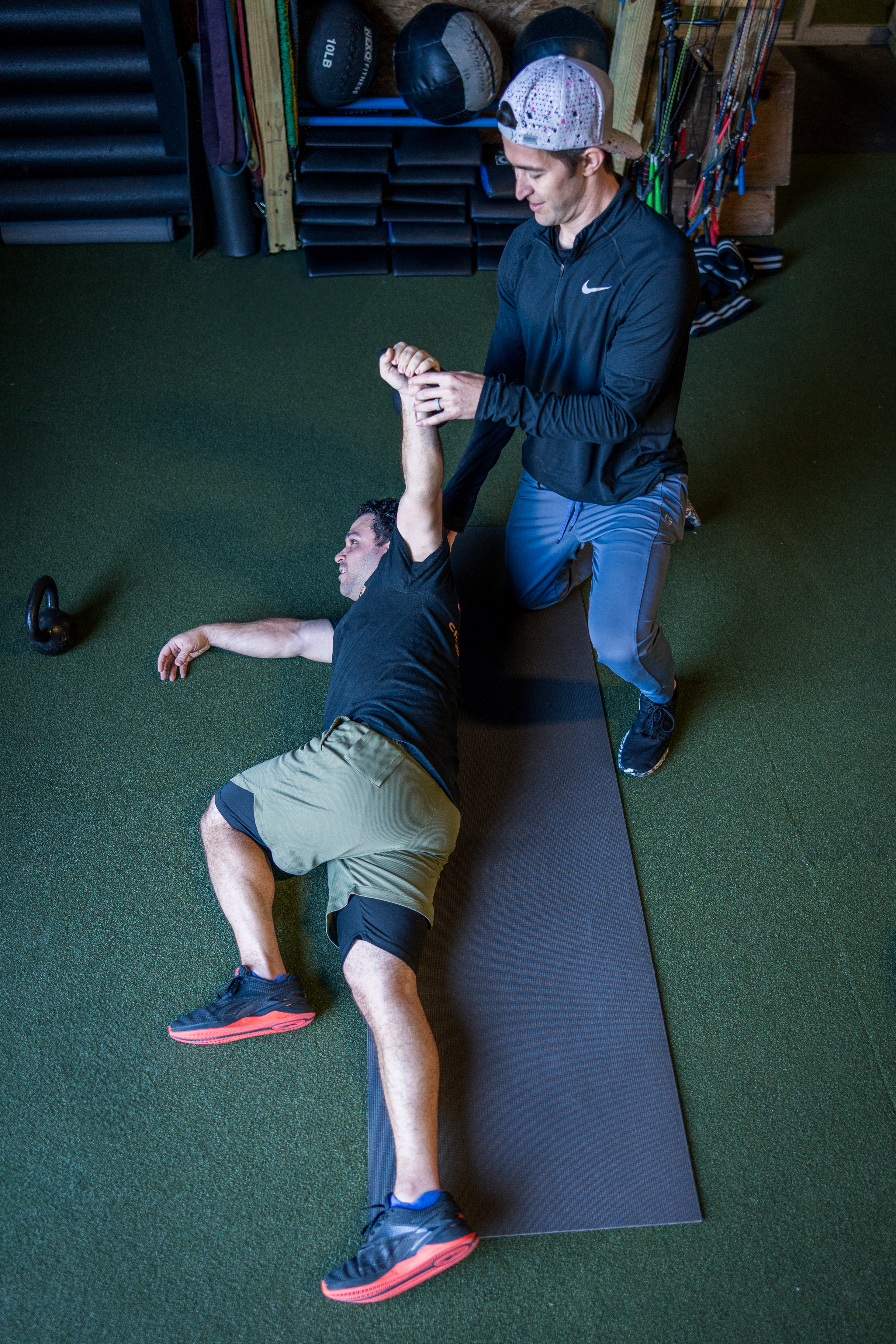 Athlete performing physical therapy at Active Family PT in Ponte Vedra