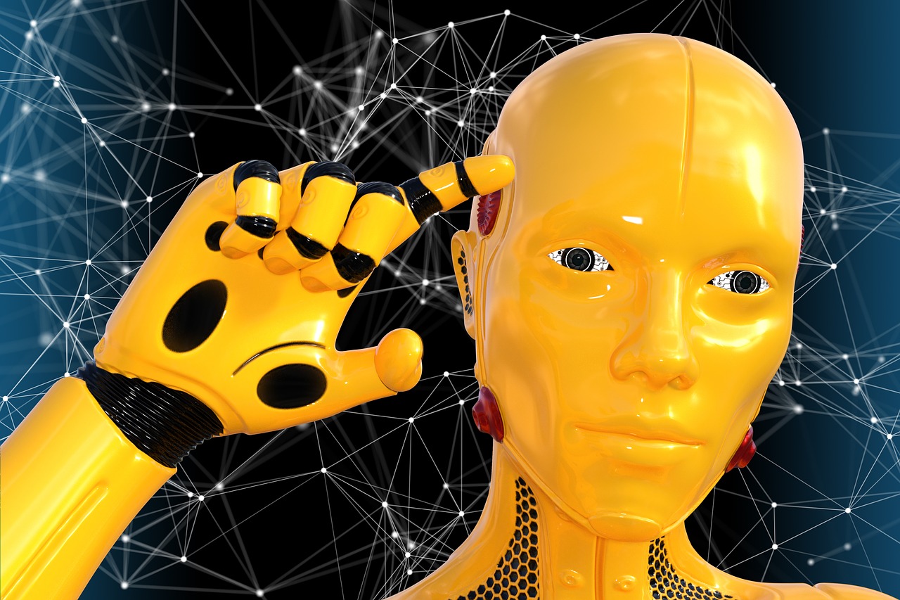 Robot tapping on screen