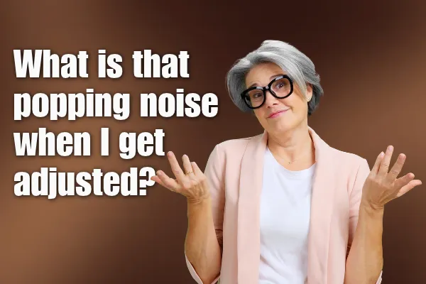 Illustration about the popping sound heard during a chiropractic adjustment