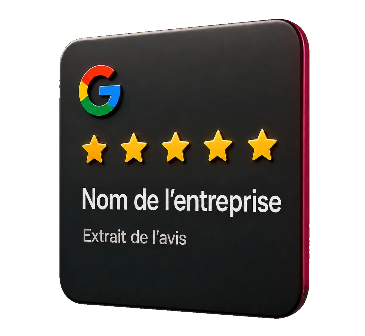 Google Business Profile 5-star rating mockup