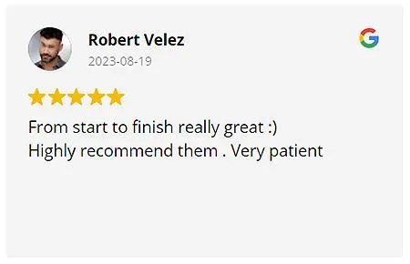 "highly recommend them" - Robert Velez