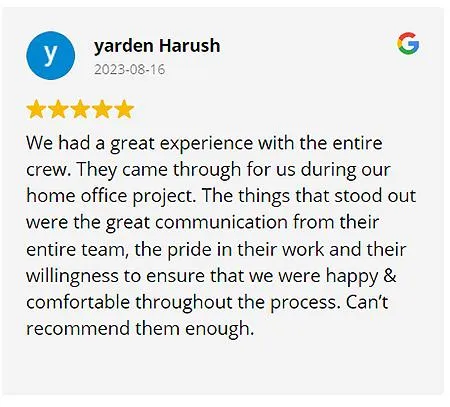 "We had a great experience with the entire crew." 