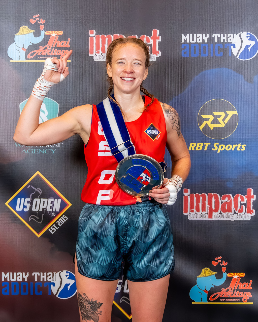 a blue sign with white text