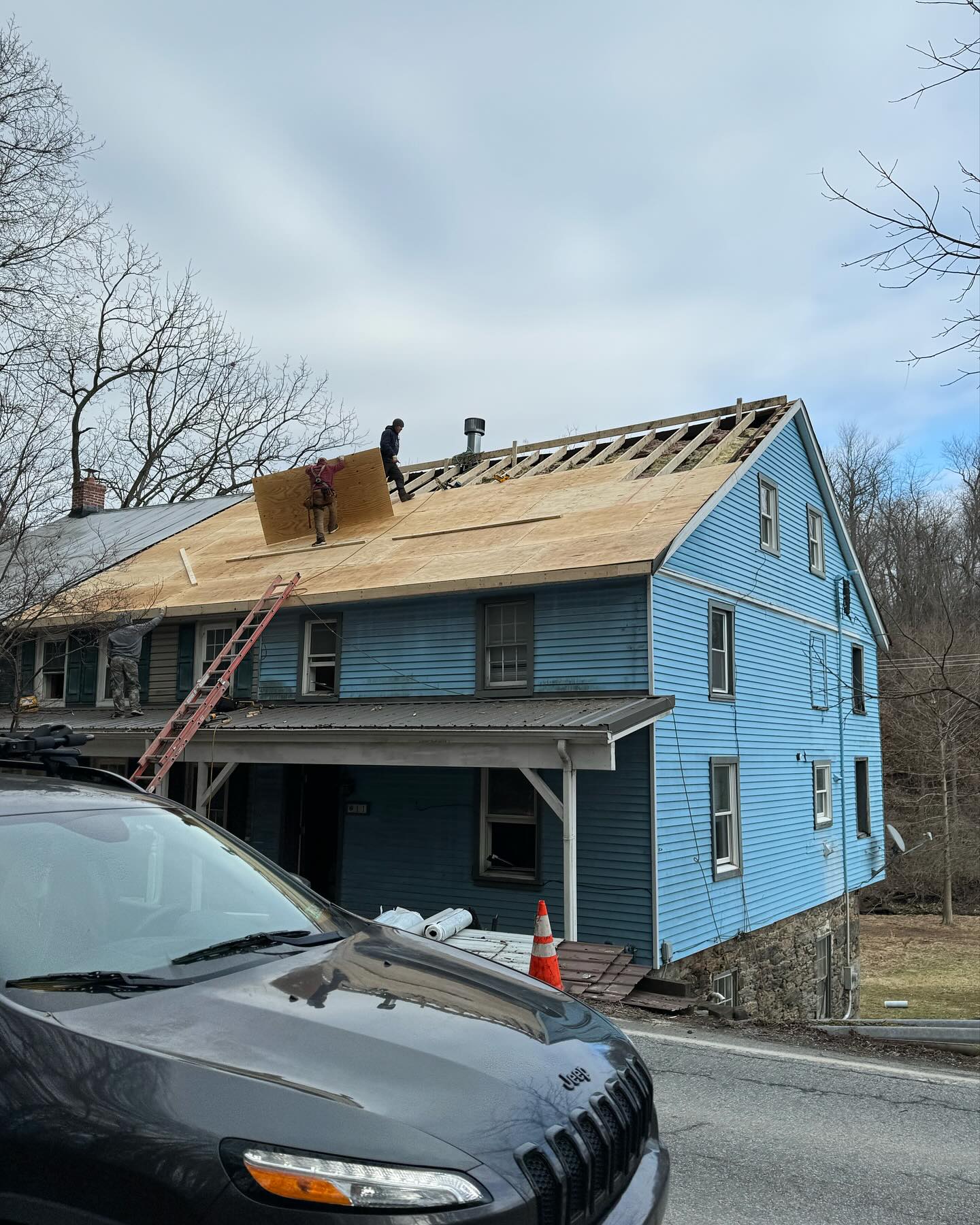 Scenic local neighborhood skyline representing service area