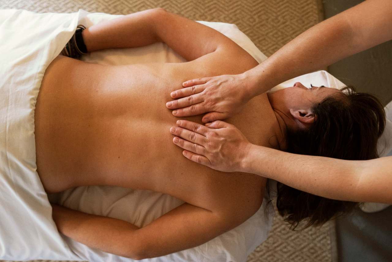 a pink lotus flower is blooming among green leaves