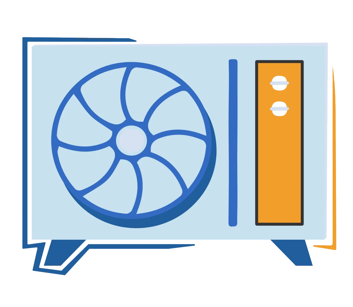 Illustration of a heat pump