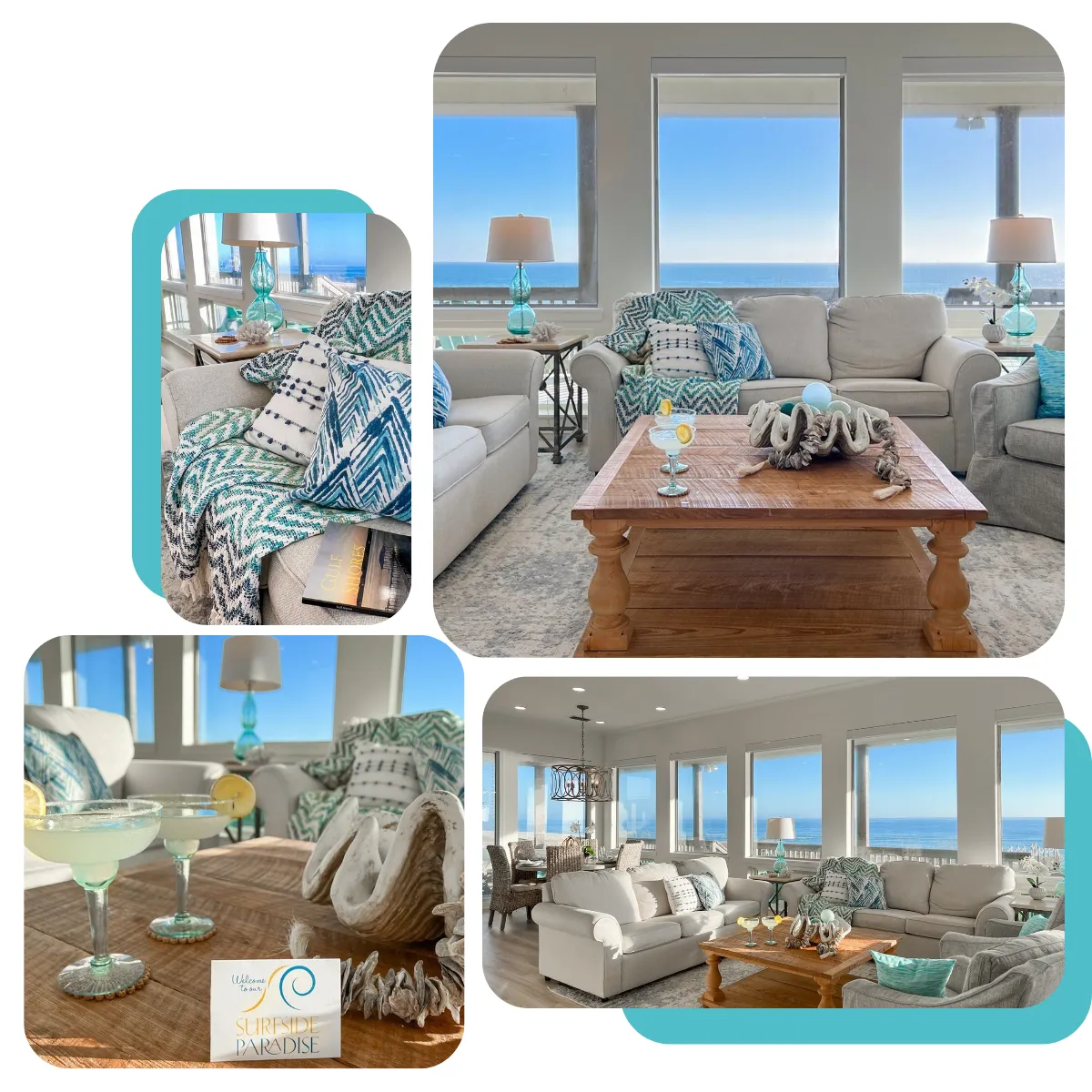 Experience the serenity of Surfside Paradise with stunning mountain and ocean views, spacious living areas, and cozy coastal décor for the ultimate beach getaway!