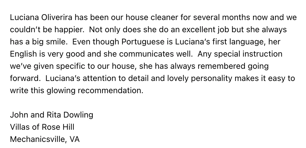 review about cleaning service 1