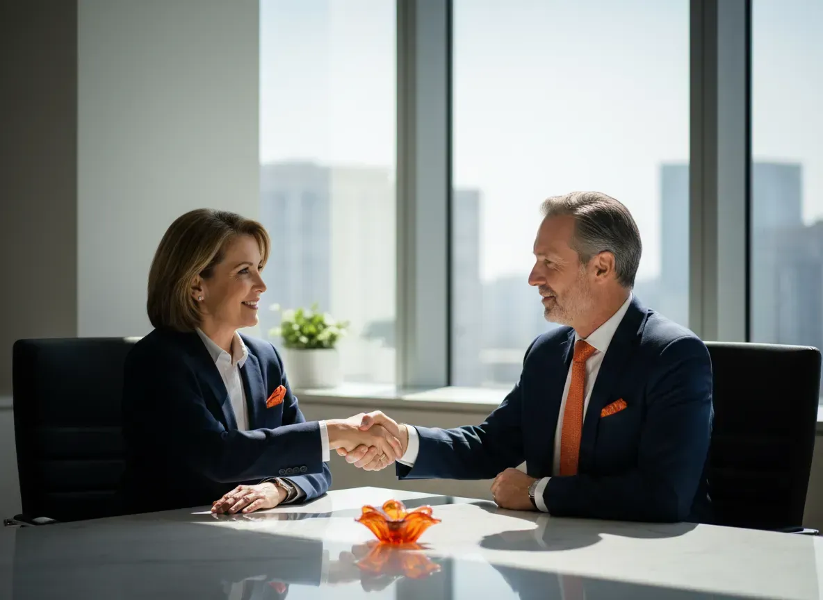 Executives engaging in strategic networking
