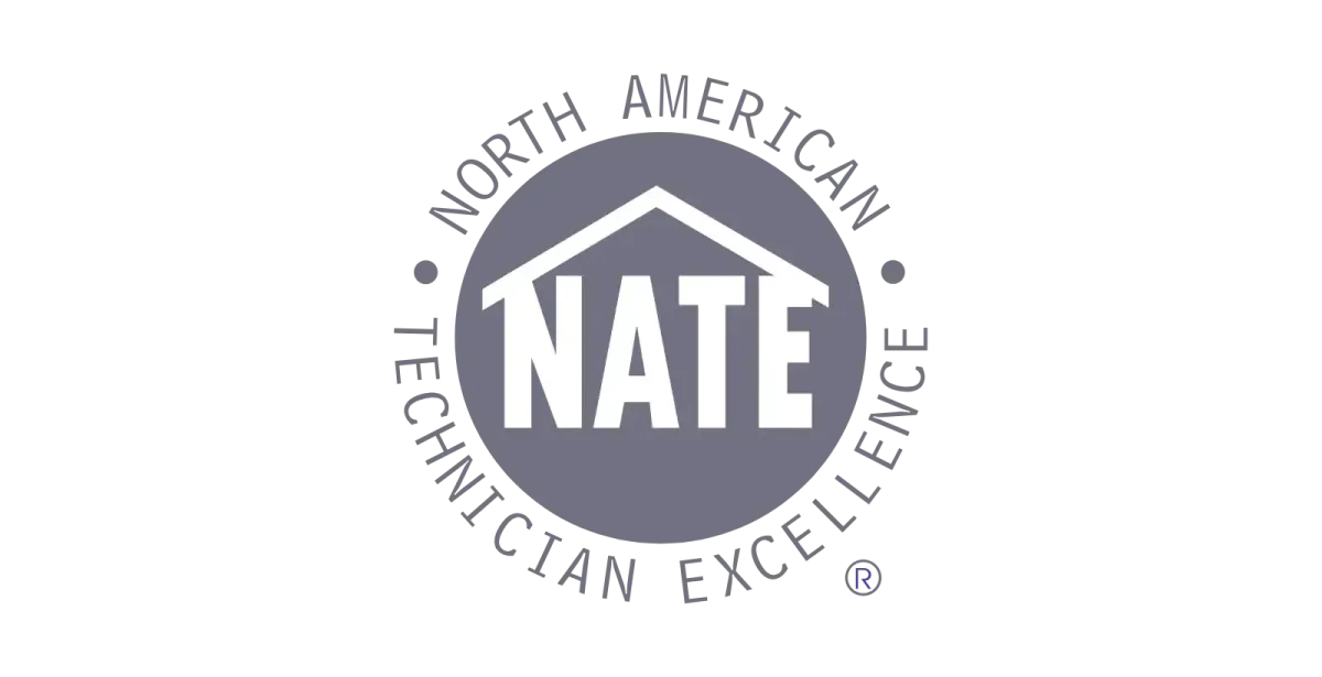 NATE logo more heat more cool