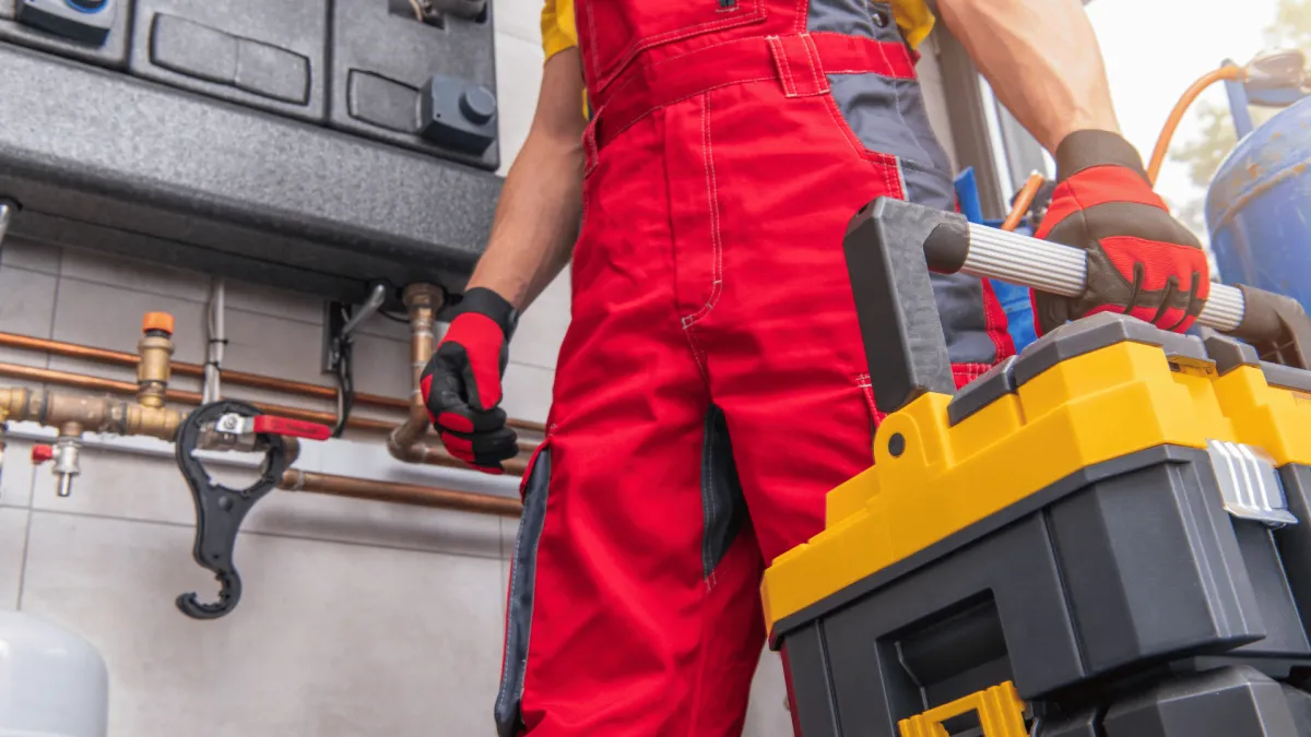photo of expert repairing HVAC