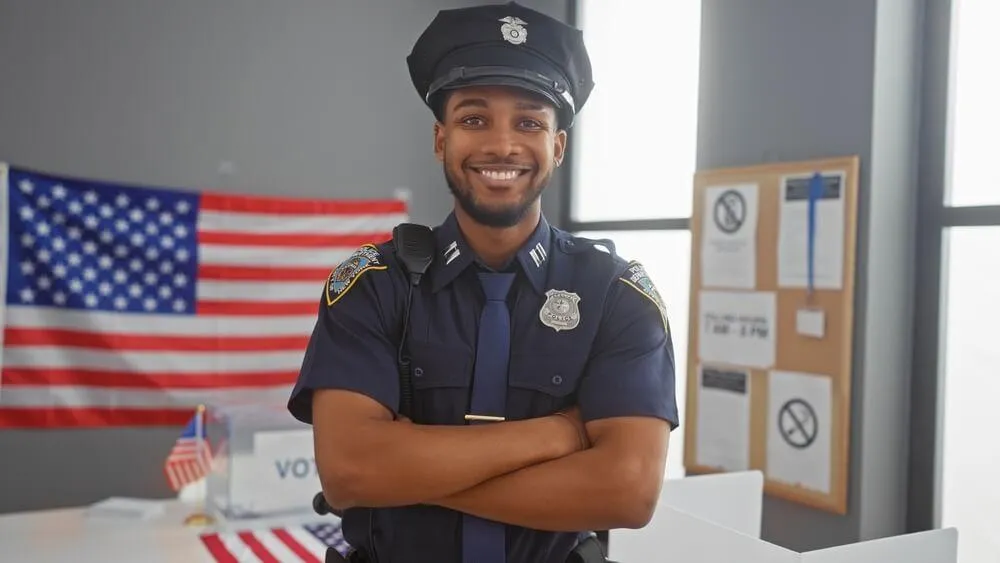 police officer smiling 