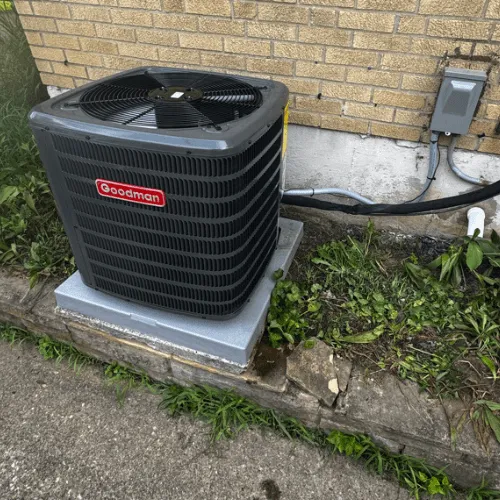 air conditioner outdoor unit after maintenance