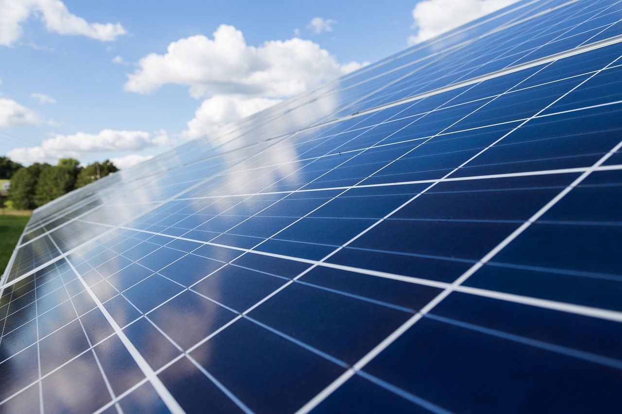 Solar panels installed for a residential or commercial solar energy system in Central Indiana