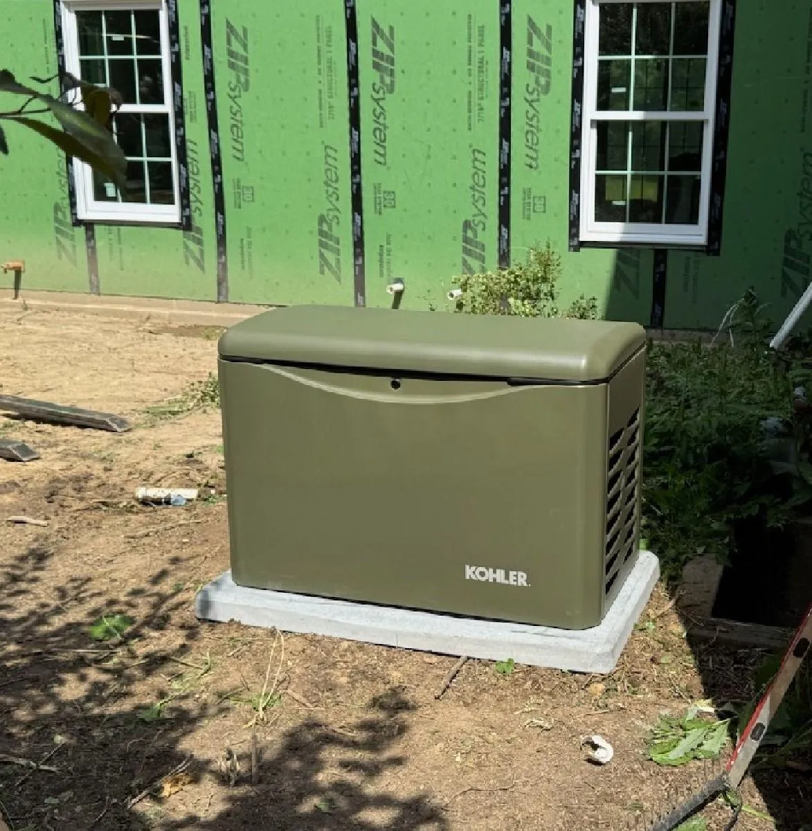 image of a green Kohler Generator Installation & Backup Power Solutions Indiana By Branch Electric