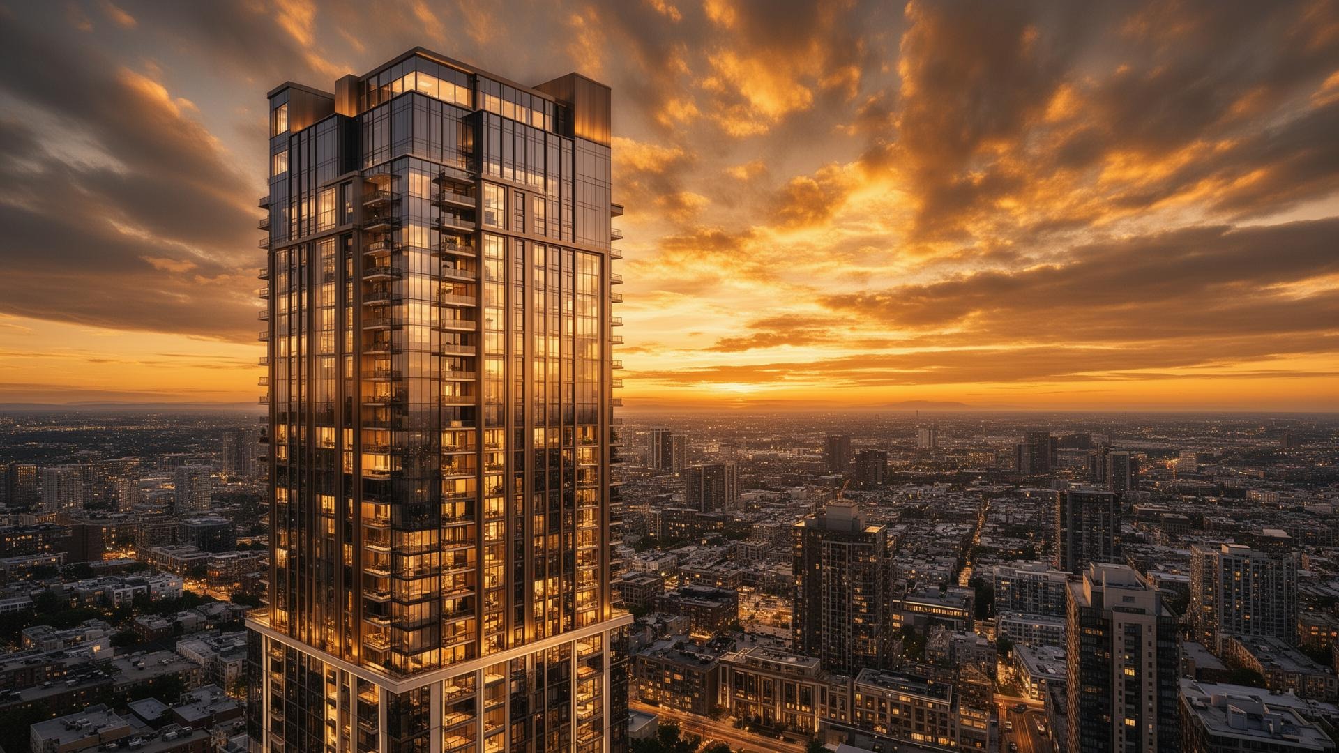 Aurora Crest exterior sunrise shot in Mohali