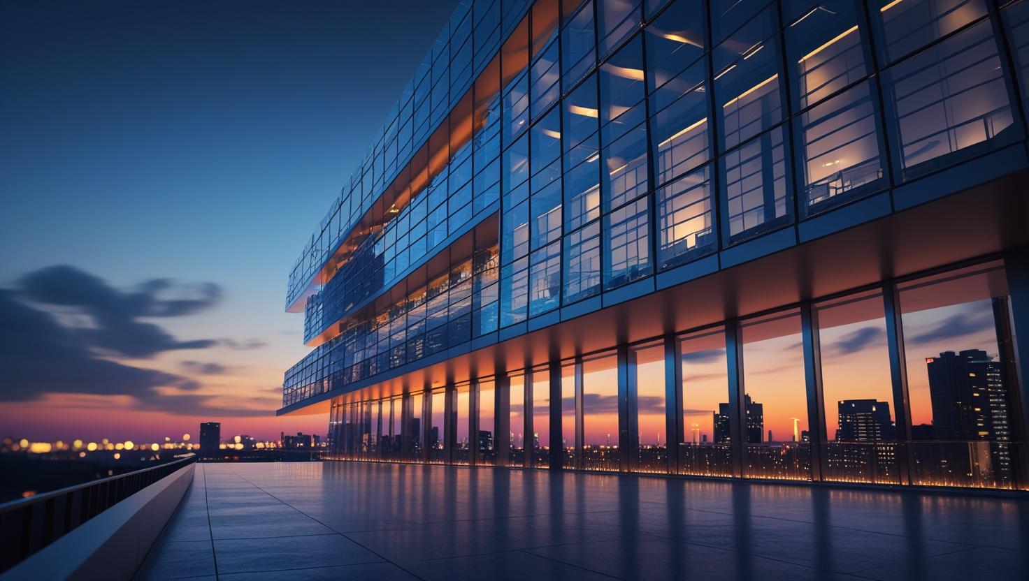 The Meridian street-level dusk view in Mohali