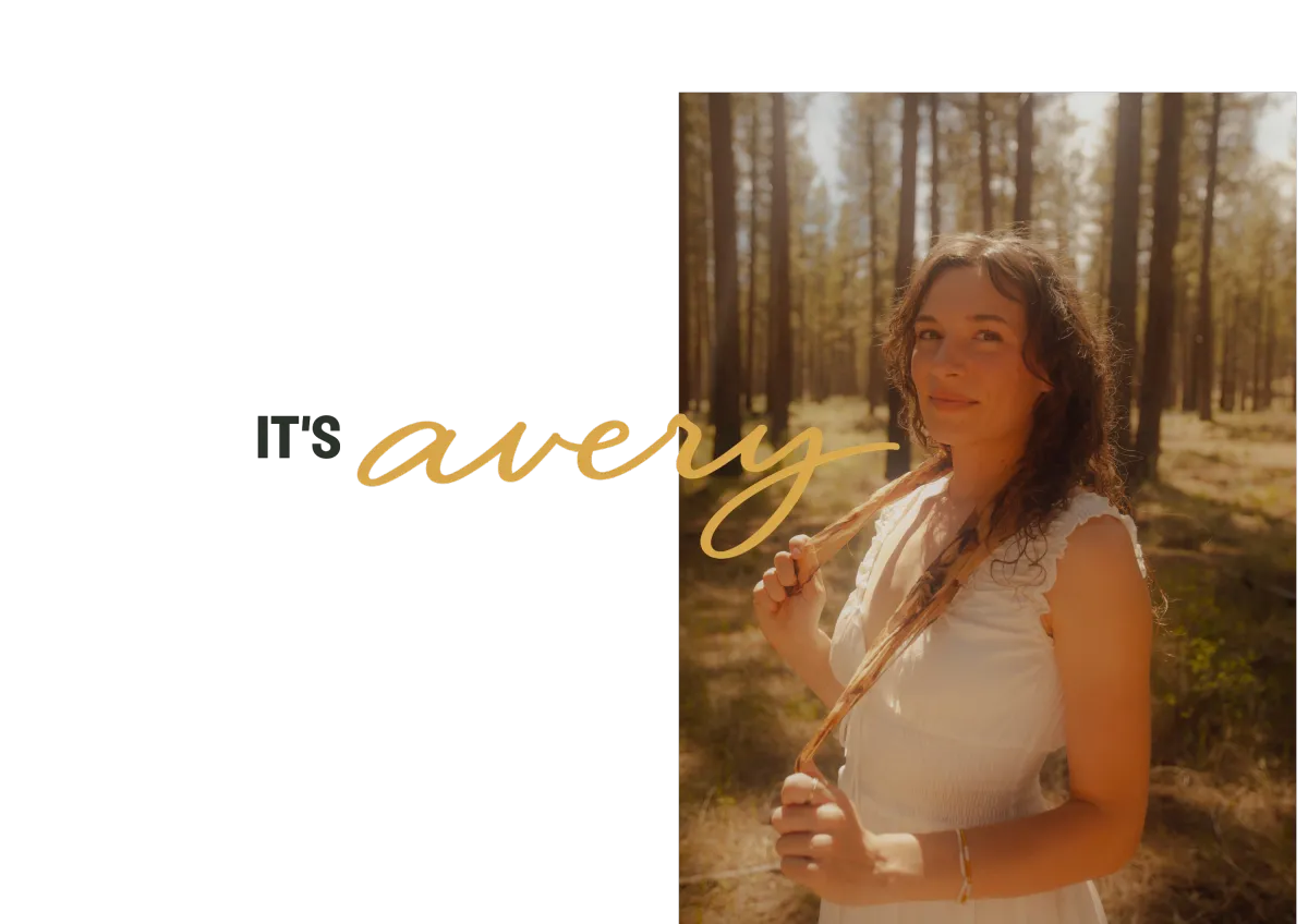 Avery Dawn somatic practitioner in a serene, natural environment reflecting calm presence and mindful coaching