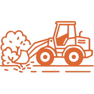 Roadside clearance icon representing overgrowth and roadside clearance services by JF Groundworks in Kirkcudbright and Dumfries and Galloway