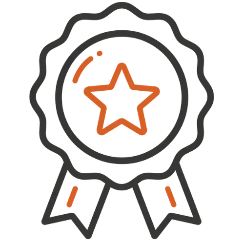 Experience icon showing award badge for skilled operators and trusted groundwork experience