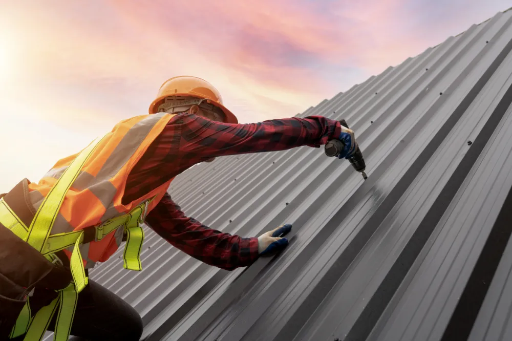 Completed roof replacement on a residential property