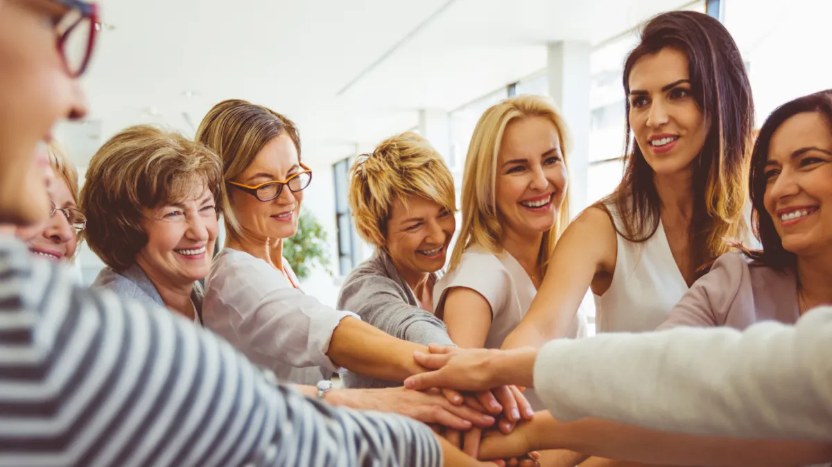 Group of Women hands in circle