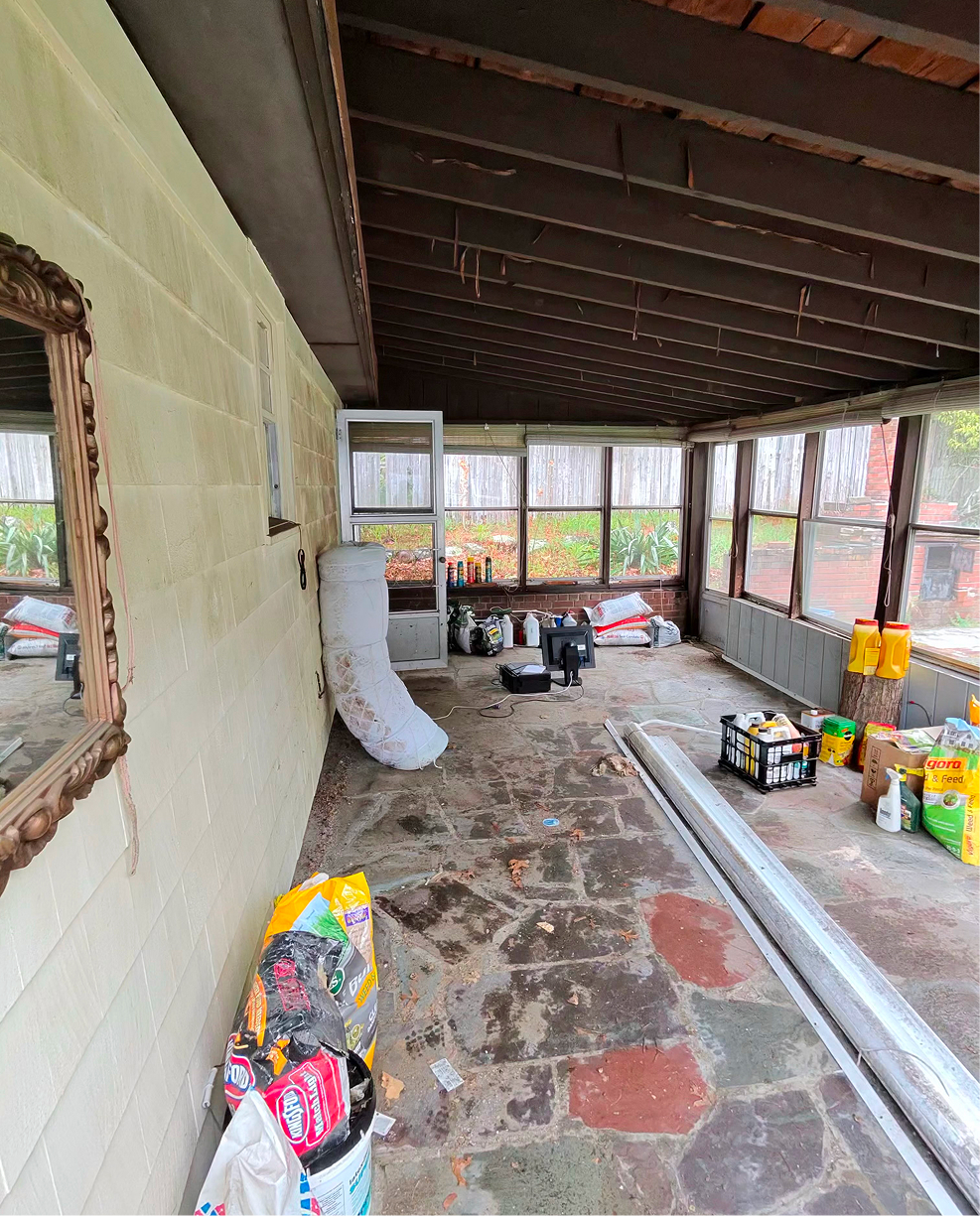 Empty residential garage after a professional garage cleanout and junk removal