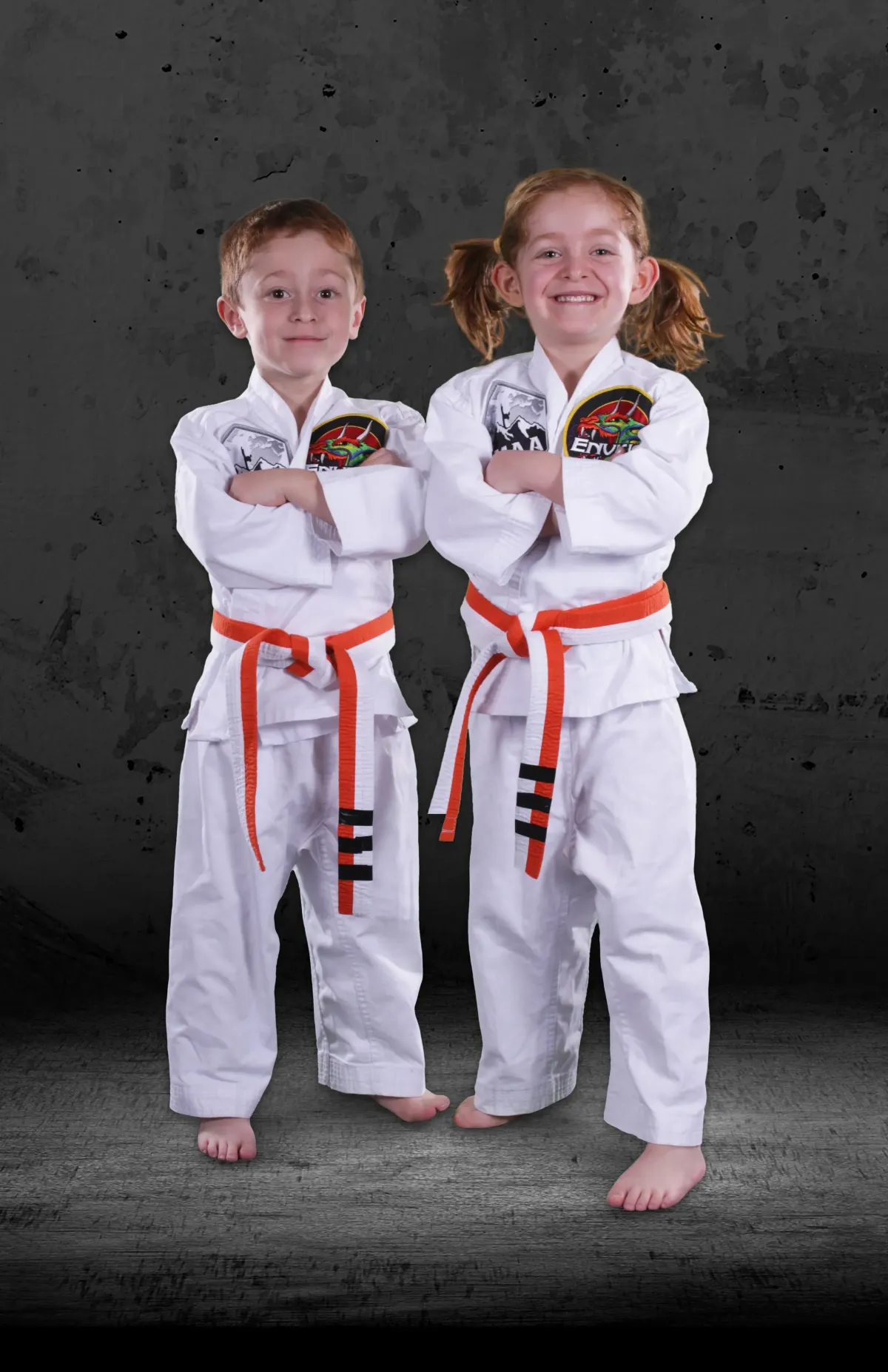 Young kids ages 5 to 7 learning beginner taekwondo in Evergreen Colorado martial arts class