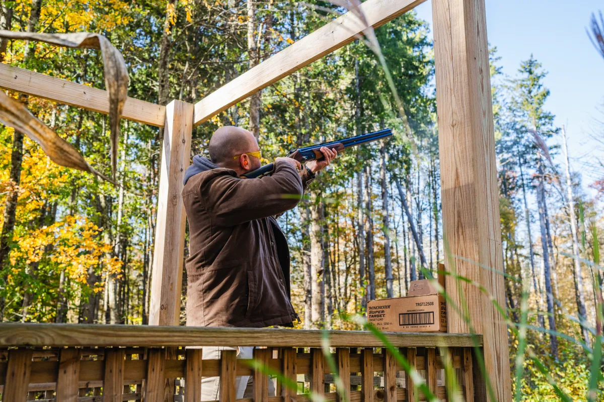 Man Shooting at Sporting Clays