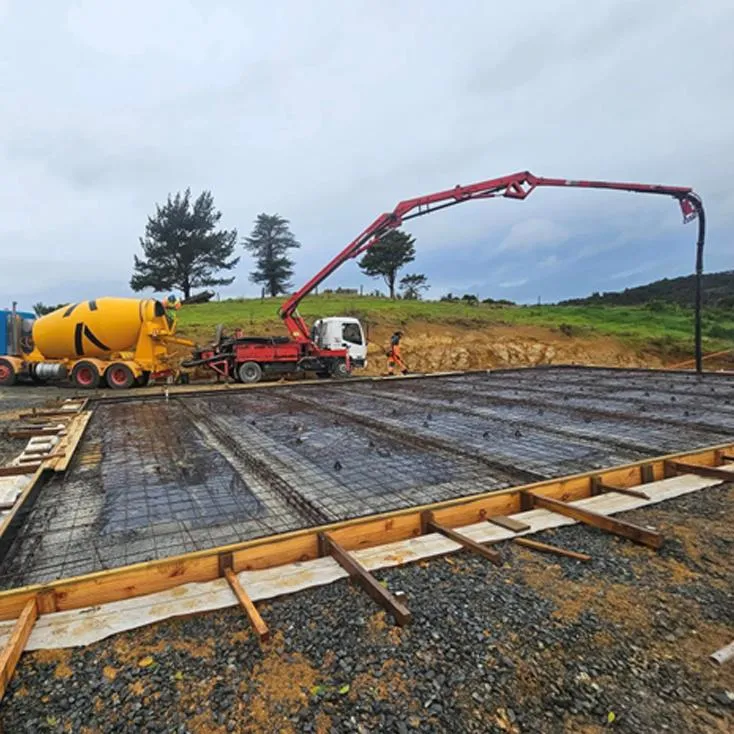 Concrete foundation and slab pour Northland construction site
