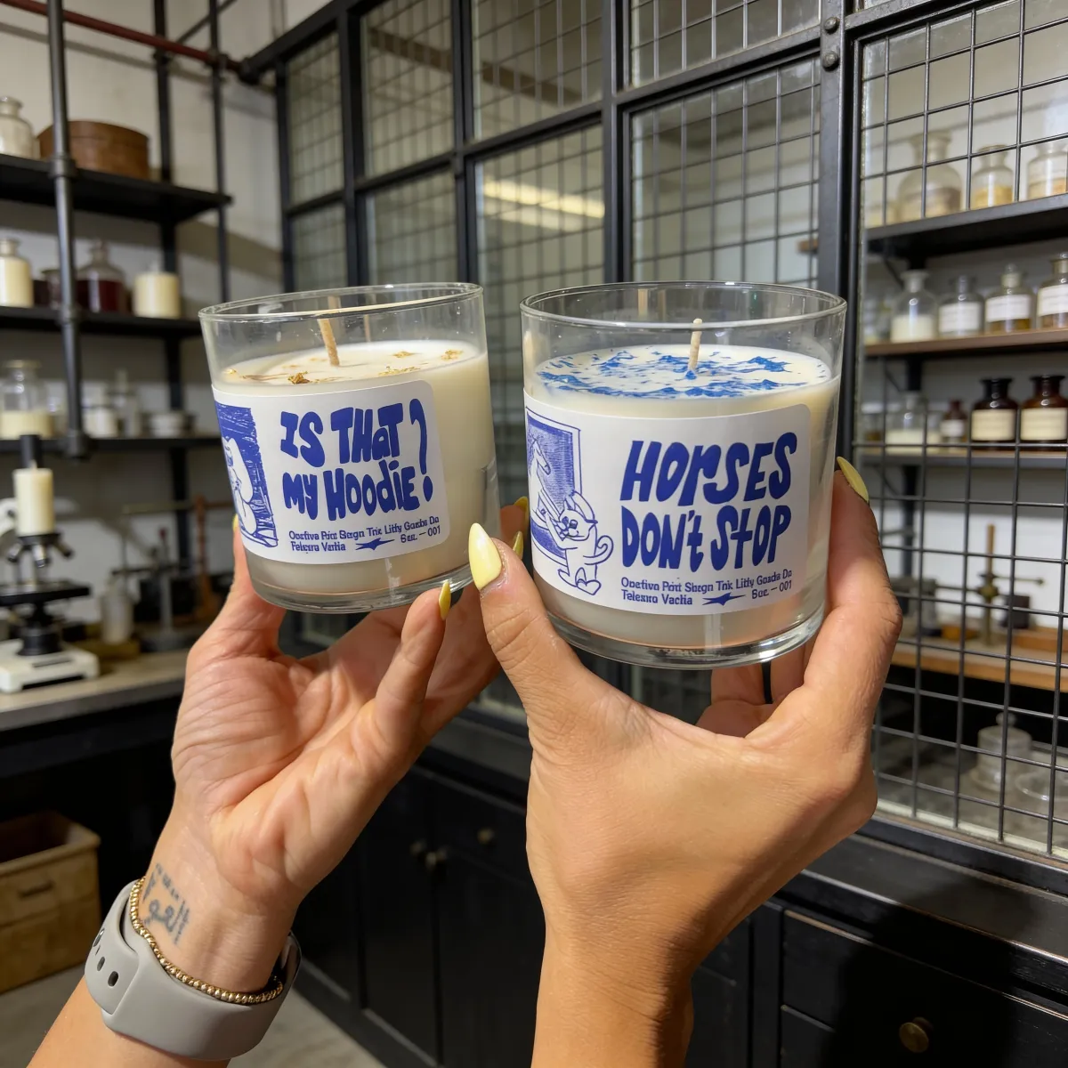 This Little Candle Co. brand partnership mockup with co-branded packaging and influencer content