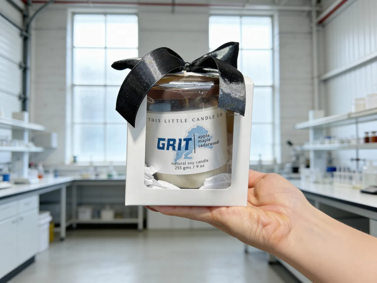 This Little Candle Co. collaboration with House of Karma mockup scene