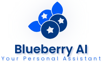 The official Blueberry AI logo, featuring a stylised blueberry icon.