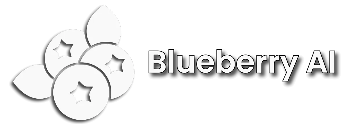 The official Blueberry AI logo, featuring a stylised blueberry icon.