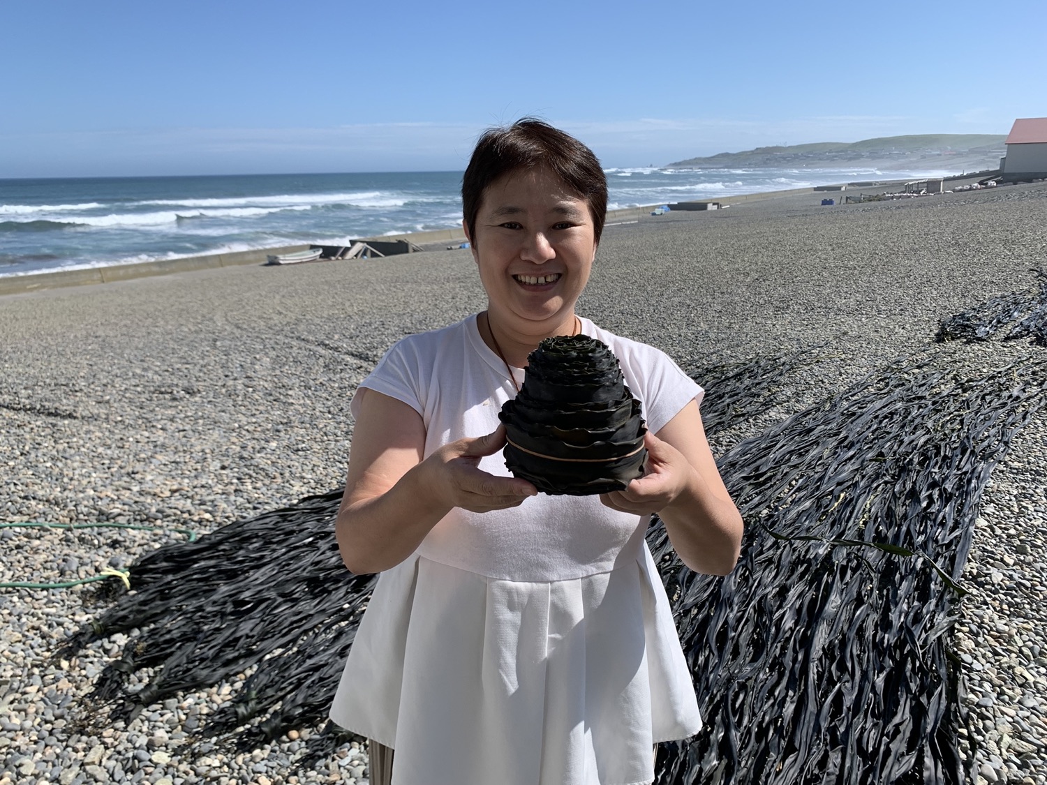 北海道・えりも岬の浜で