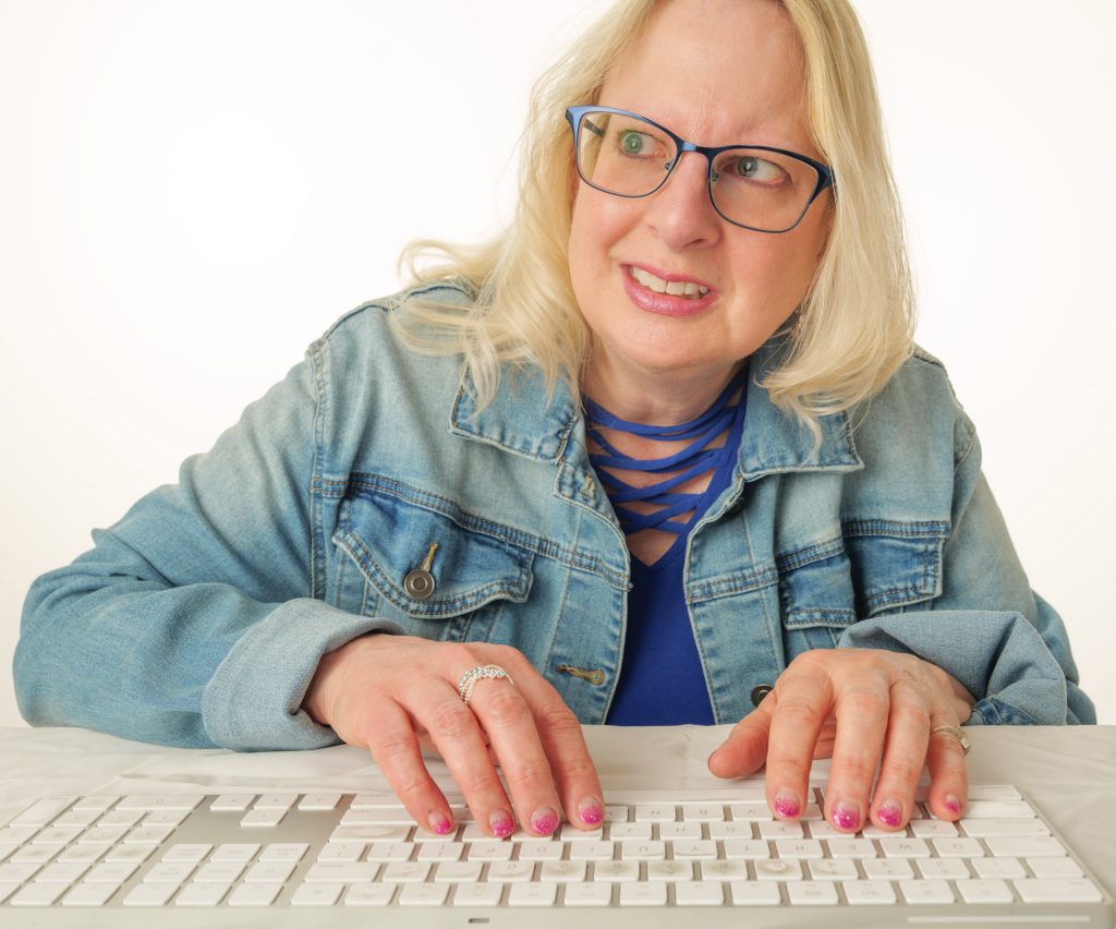 Tina Typing On A Keyword and Creating Solutions