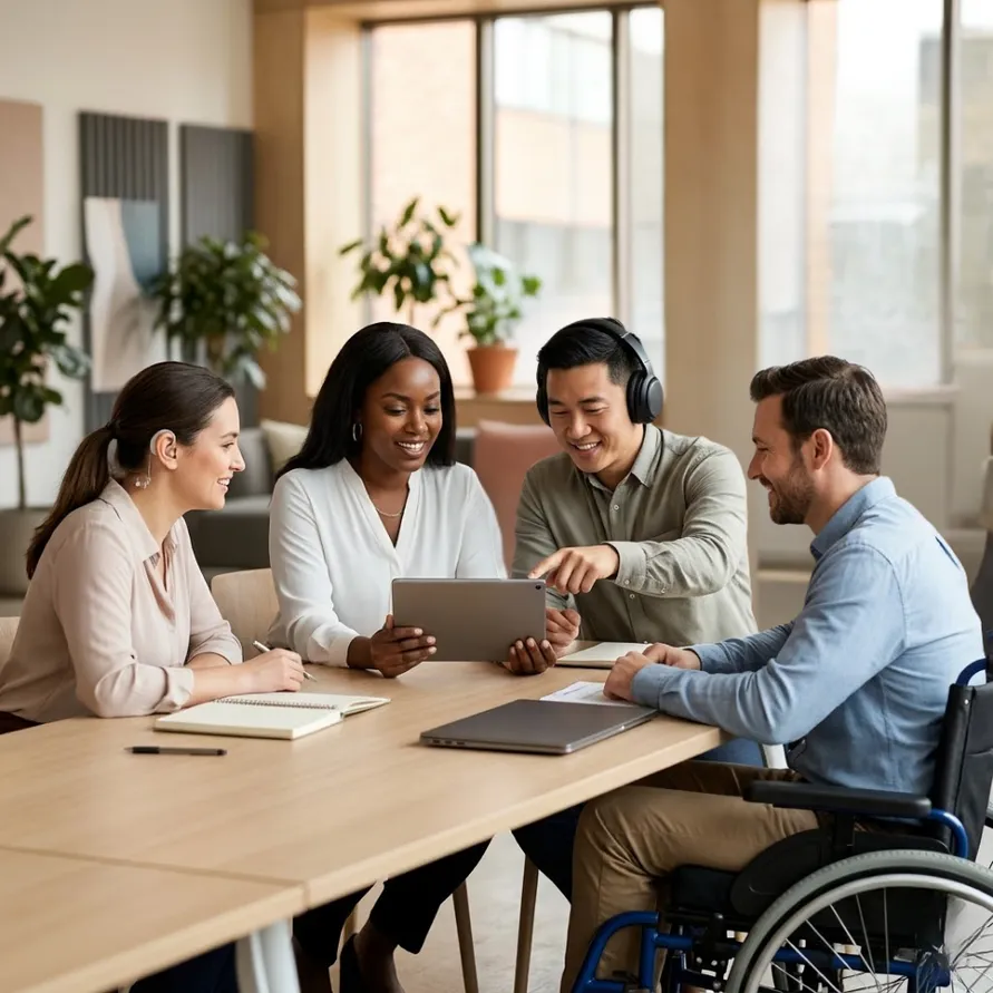Presenter delivering accessible training to help organizations create more inclusive digital content.