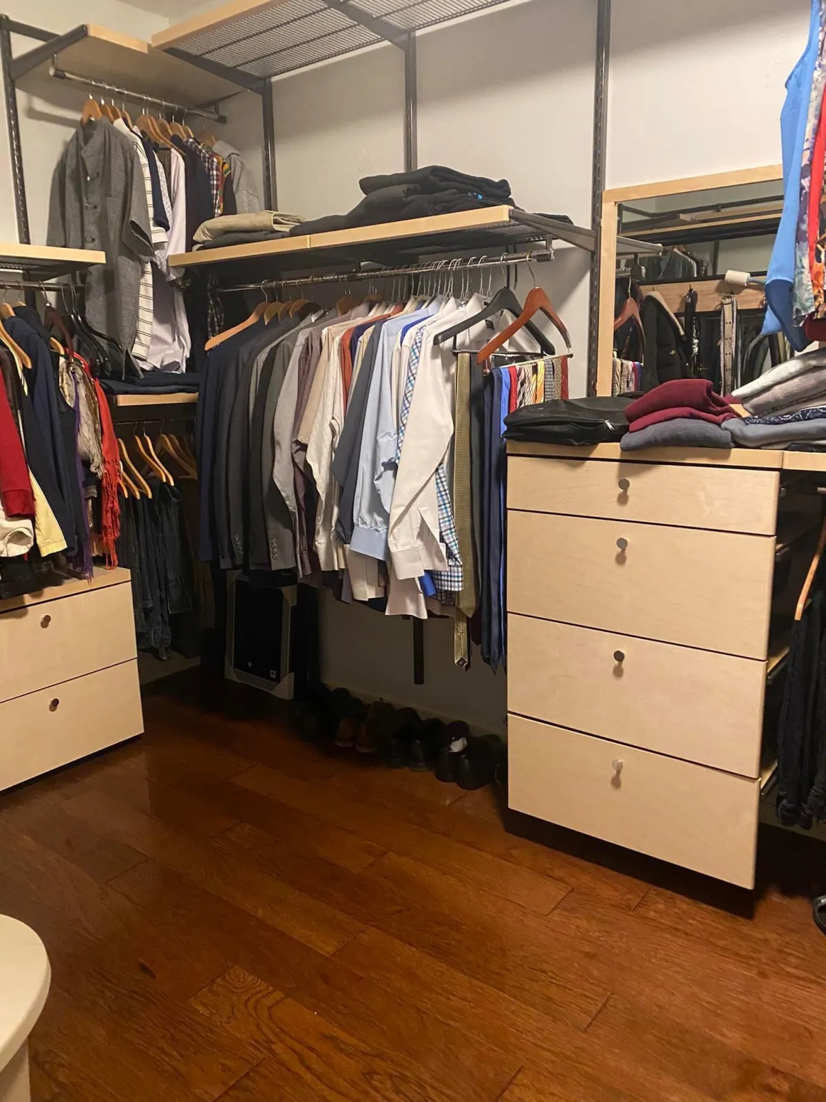 Closet Organized and Decluttered by Grace's Cleaning Services