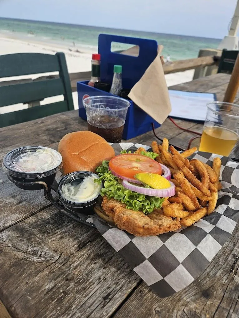 Burgers and Fries by the beach