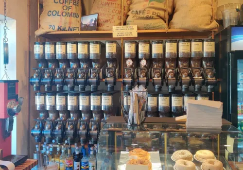 wall of coffee