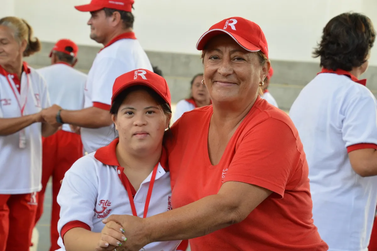 Intellectually disabled adult and guardian