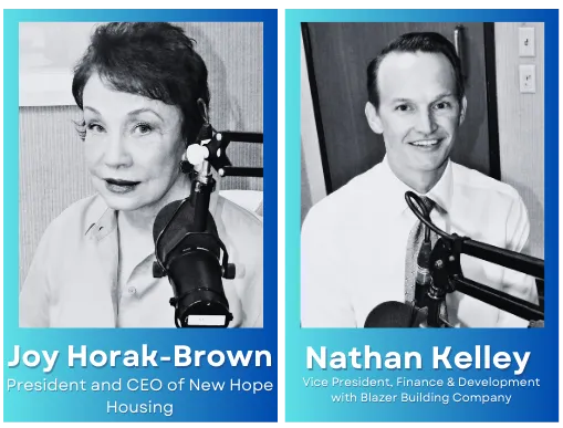 Joy Horak-Brown and Nathan Kelley