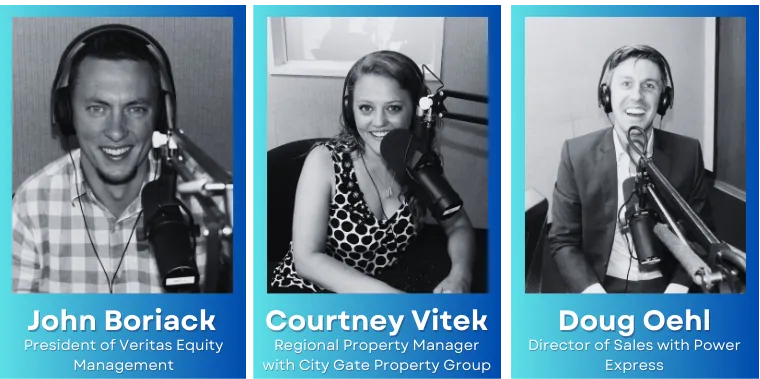 John Boriack, Courtney Vitek, and Doug Oehl