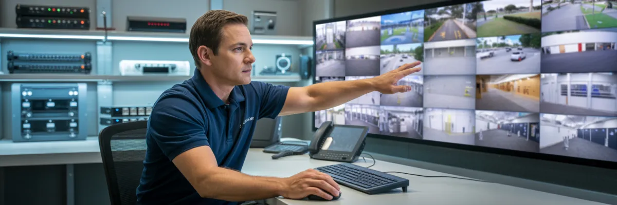 commercial security monitoring setup
