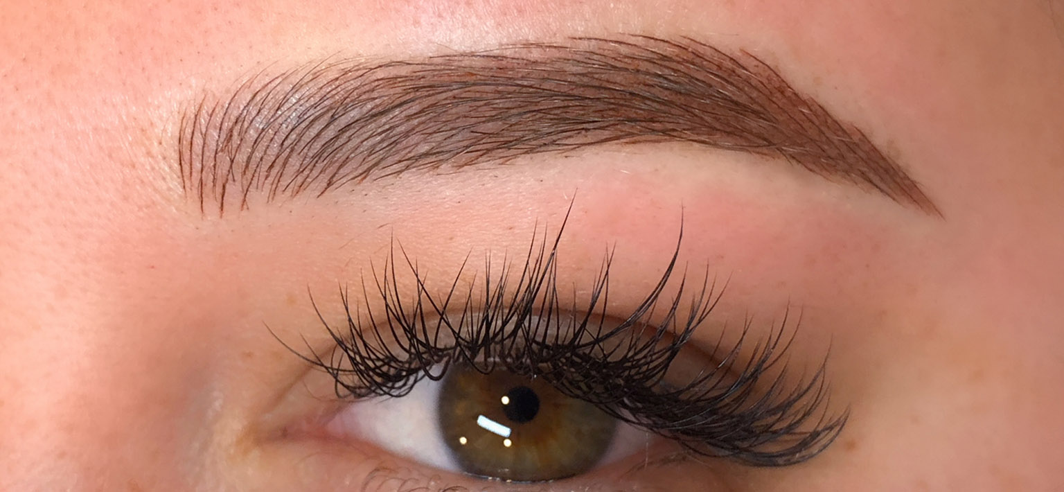 combo combination brows with nano strokes and power ombre brows microblading