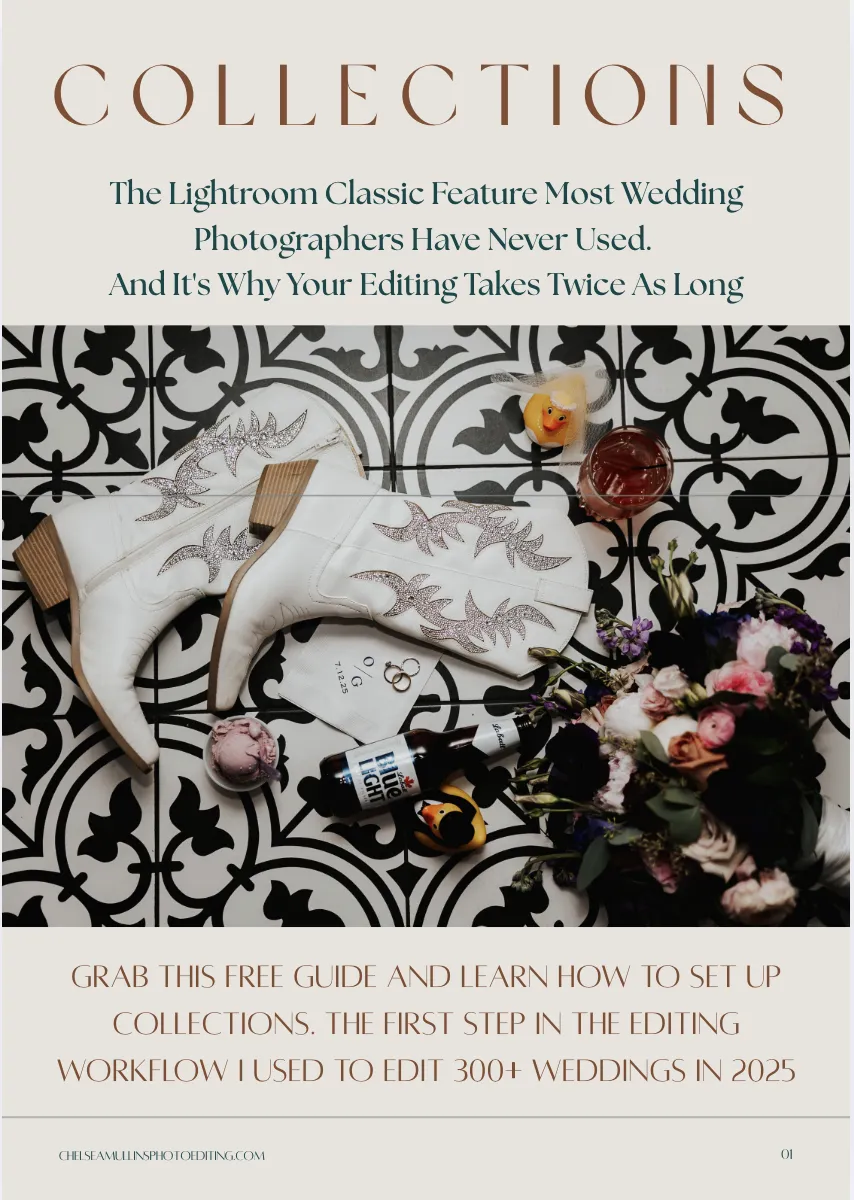 This guide walks wedding photographers through building Collections inside Lightroom Classic to help with organization, and efficient editing.