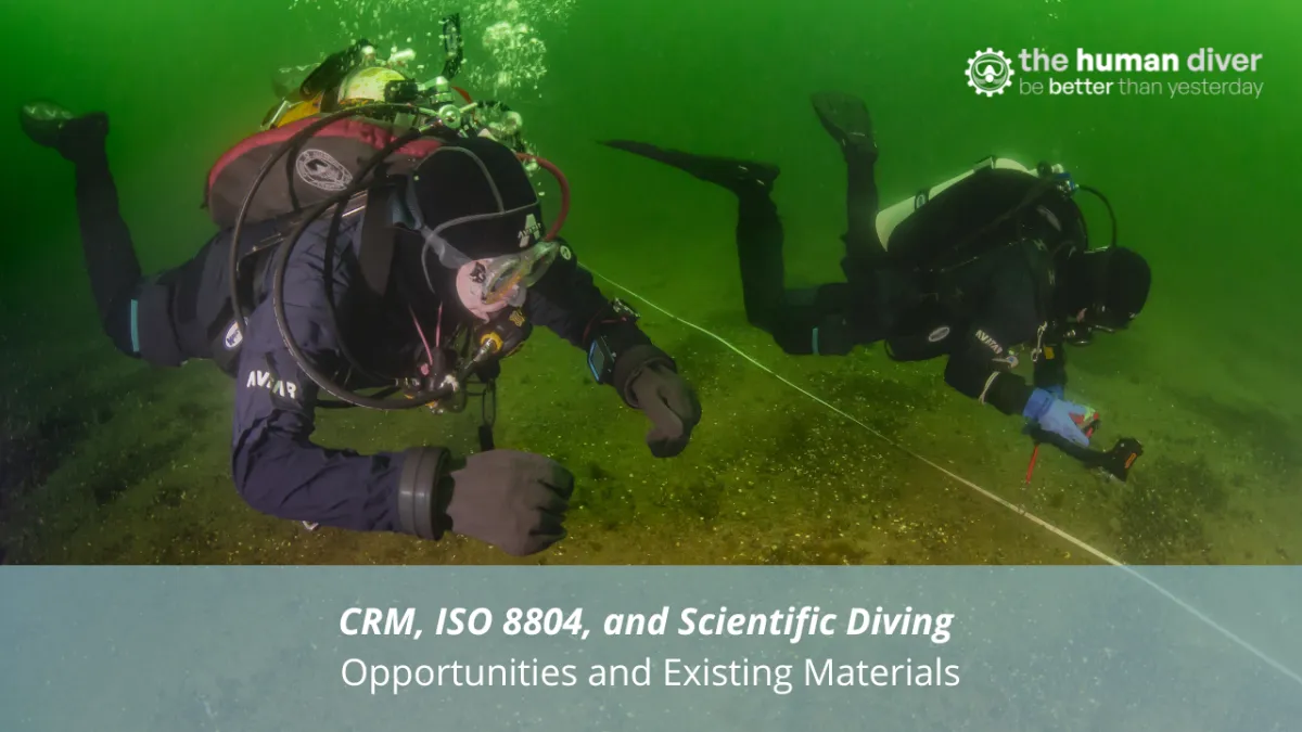 CRM, ISO 8804, and Scientific Diving: Opportunities and Existing Materials