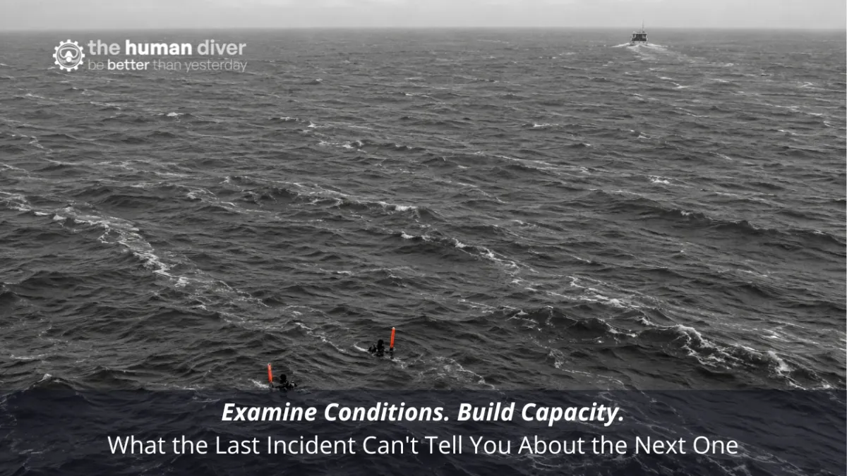 What the Last Incident Can't Tell You About the Next One: Examine Conditions. Build Capacity.